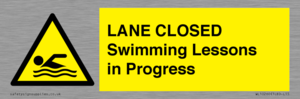 LANE CLOSED Swimming Lessons in Progress